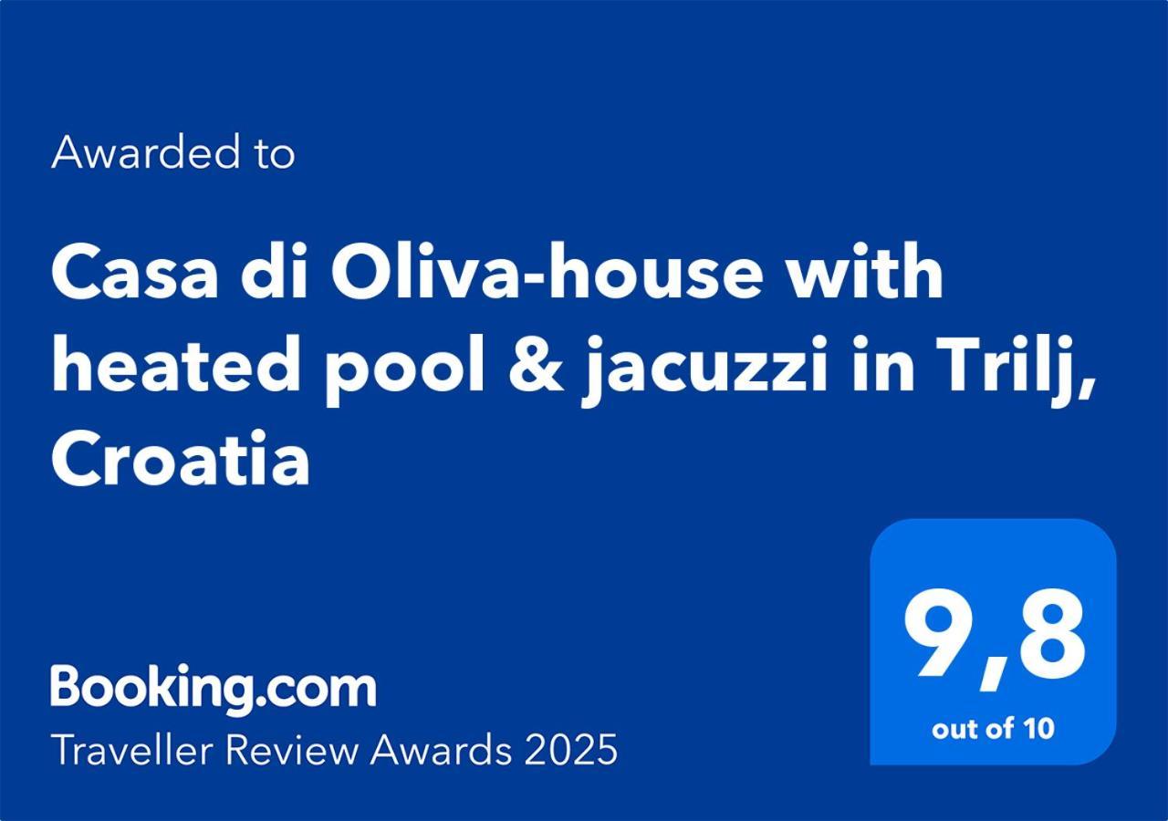 Casa Di Oliva-House With Heated Pool & Jacuzzi In Trilj, Croatia Exterior foto